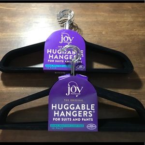 2 10ct Joy Mangano Huggable Clothes Hangers Black